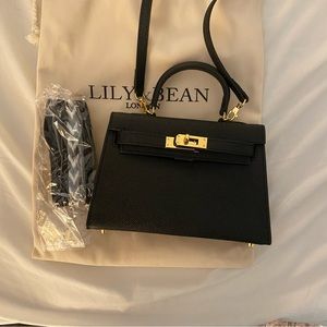 Lily and bean Hettie mini bag black and gold